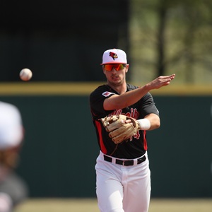 Paul DeJong throws a ball